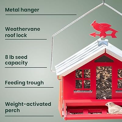 Perky-Pet Squirrel-Be-Gone II Country Style Bird Feeder, 8 lb Seed Capacity — view 4