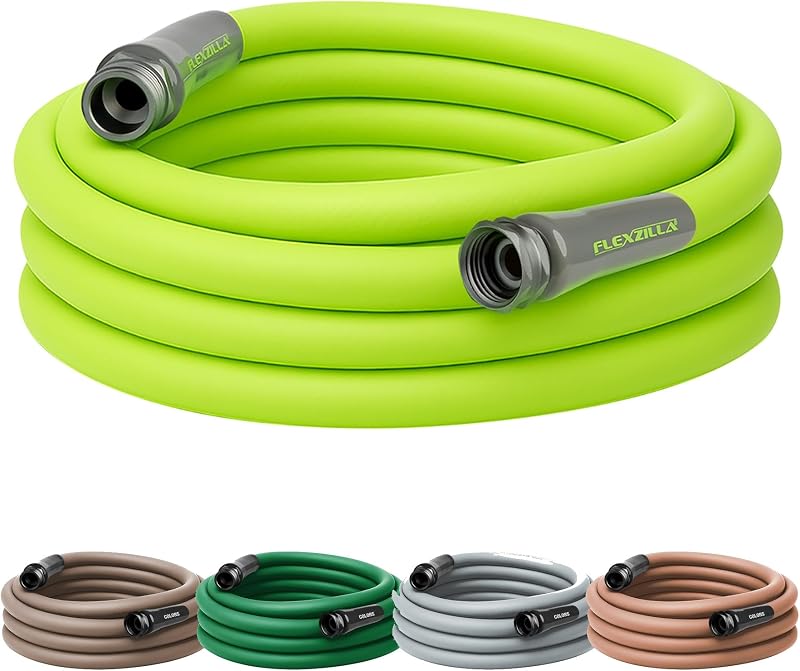Flexzilla Garden Hose 5/8 in. x 25 ft., Lightweight All-Weather Water Hose, Durable and Flexible, Leak-Free C…