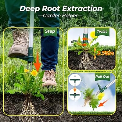 Walensee Weed Puller, Stand Up Weeder Hand Tool, Long Handle Garden Weeding Tool with 3 Claws, Hand Weed Houn… — view 4
