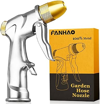 FANHAO Upgraded 100% Metal Garden Hose Nozzle Heavy Duty, High Pressure — view 2