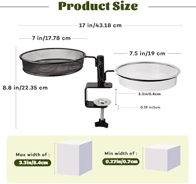 Deck Bird Feeders Platform Bird Feeder Deck Mount Bird Bath Spa for Dual Use Deck Flower Stand Flower Pot Gre… — view 3