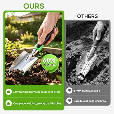 Garden Tool Set，100% Thicker Aluminum Gardening Kit,3 Pack — view 3