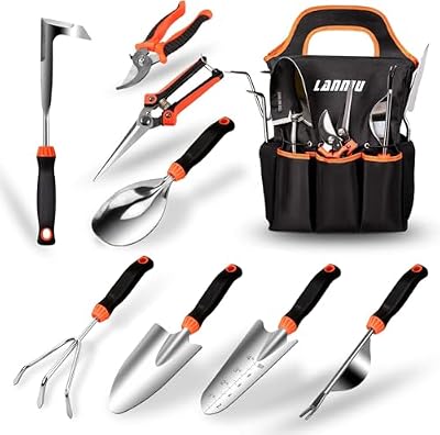 9 Piece Garden Tool Set, Heavy Duty Gardening Hand Tools Kit — view 2