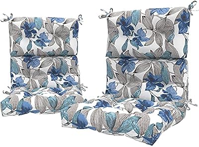 LVTXIII Outdoor Tufted High Back Cushions Set of 2 Patio Seasonal Replacement Rocking Chair Cushion with Ties… — view 2