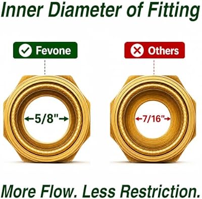 FEVONE Kink Free Garden Hose 100 ft, Heavy Duty Water Hose — view 3