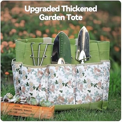 Grenebo Heavy Duty Gardening Tools with Handbag, Gardening Gifts for Women — view 3