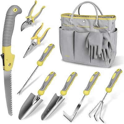 Carsolt 10Pcs Heavy Duty Stainless Steel Garden Hand Tools Set for Planting — view 2