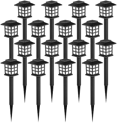 GIGALUMI Solar Lights Outdoor Waterproof 16 Pack, LED Garden Decor — view 2