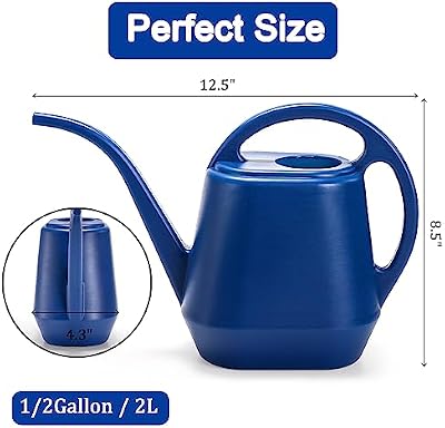 Fasmov Watering Can, 1/2 Gallon Plastic Watering Cans with Comfortable Handle, Small Garden Watering Cans Lon… — view 3