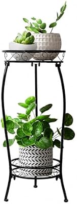 Plant Stand Indoor Outdoor 2 Tier 27" Tall Metal Potted Holder Rack Flower Pot Stand Heavy Duty Plant Shelf R… — view 2