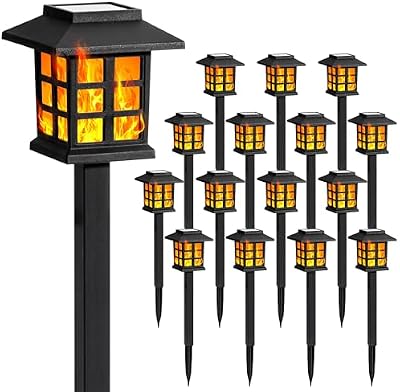 GIGALUMI Solar Lights Outdoor Waterproof 16 Pack, LED Garden Decor — view 2