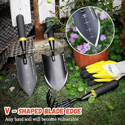 Kemaier 3-Piece Garden Tool Set, Heavy-Duty Stainless Steel Premium Tools — view 3