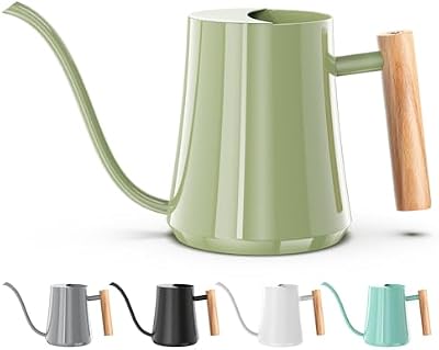 Green Moon 1L/35oz Metal Watering Can Indoor with Long Spout, Sage Green — view 2