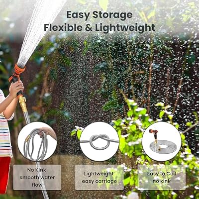 Giraffe Tools Garden Hose 50ft x 5/8", 304 Stainless Steel Metal Water Hose — view 4
