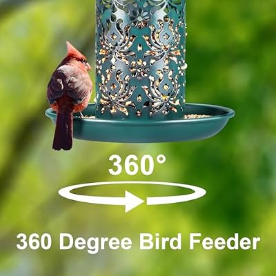 SWEETFULL Solar Bird Feeders for Outside Metal Outdoor Hanging,Wild feeders as Gift Ideas Lovers Garden Yard… — view 4