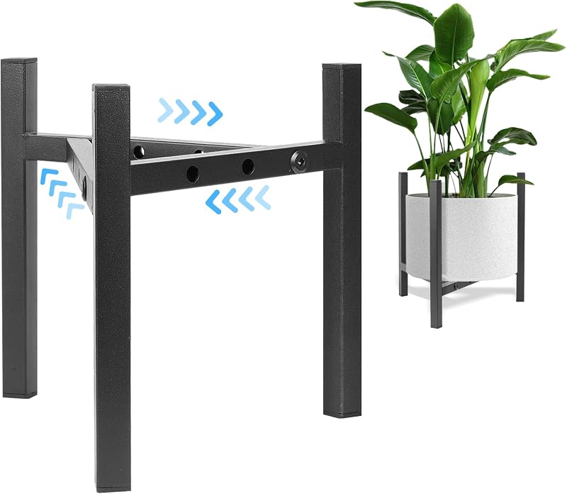 Airpark Plant Stand Indoor Adjustable, Metal Modern Plant Stands, Heavy Duty Stable Plant Pot Flower Holder I…