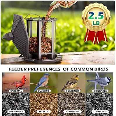Birdream 2 Pack Bird Feeders for Outdoor, Retro Pagoda Design Fun Installation, Garden Gifts Hanging Bird Fee… — view 3