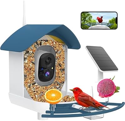 Fazoxo Bird Feeder with Camera,Birds House Camera,Solar Powered,AI Bird ID — view 2