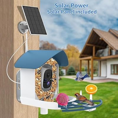 Fazoxo Bird Feeder with Camera,Birds House Camera,Solar Powered,AI Bird ID — view 4