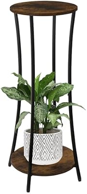 YINMIT Plant Stand Indoor,2 Tier Round Potted Holder Rack,Flower Pot Stand Shelf,Round Supports Rack,Corner P… — view 2
