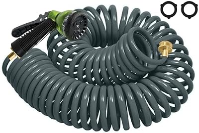Coil Hose 50FT EVA Coil Garden Hose With 3/4'' Brass Connector — view 2