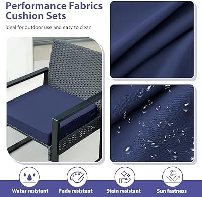 IPYNBAP Outdoor Chair Cushions Set of 4 -Waterproof Outdoor Seat Cushions for Patio Furniture, Patio Chair Cu… — view 4