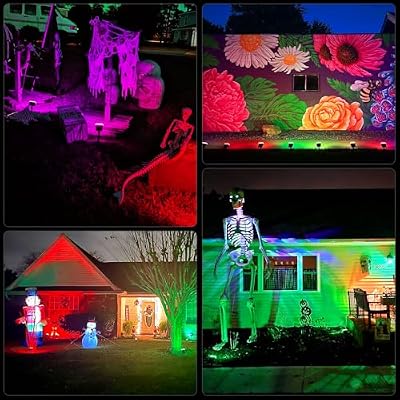 WELALO Color Changing Solar Lights Outdoor, IP68 Waterproof, RGB, 6 Pack — view 3