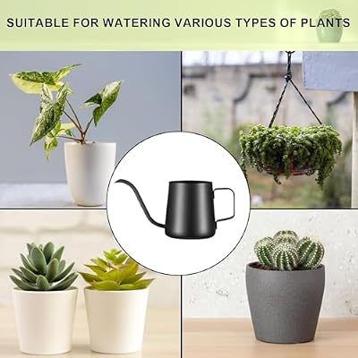 Watering Can Indoor Plants, Small Plant Watering Can, 12 oz, Black — view 4