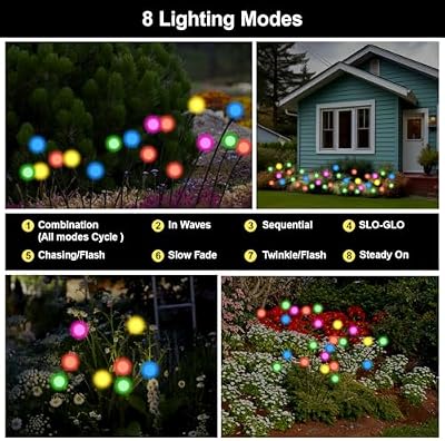 Solar Firefly Lights Outdoor Color Changing Garden Multicolor 4PK — view 4