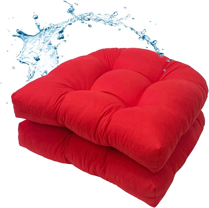 MTMR 2Pcs Outdoor Chair Cushions, Patio Furniture Seat Pads, Waterproof