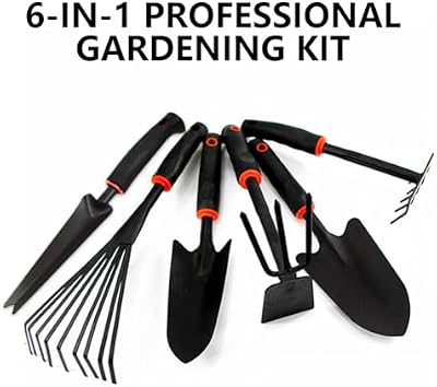 Large Garden Tool Set with Non-Slip Rubber Handle - 6 Piece Heavy Duty, Gardening Hand Tools, Sturdy Durable,… — view 4