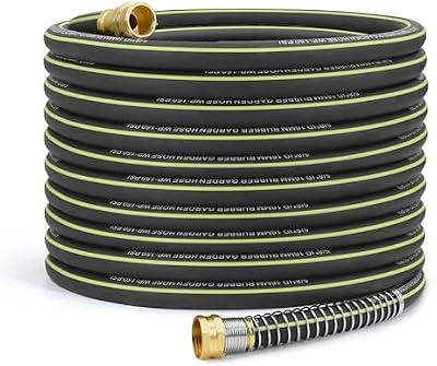 Flexible Rubber Garden Hose 100ft, 5/8" Hybrid Rubber Hose Heavy Duty — view 2