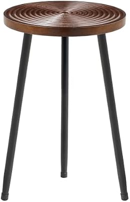 Lawn Social Tall Plant Stand Indoor, 20" Wood Metal Pedestal, Walnut — view 2