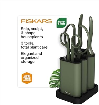 Fiskars Indoor Plant Care 3-Piece Set, Precision Gardening Tools, Green — view 2