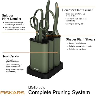 Fiskars Indoor Plant Care 3-Piece Set, Precision Gardening Tools, Green — view 4