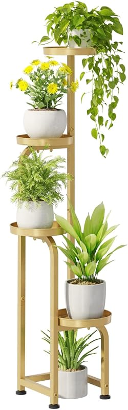 Bamworld Corner Plant Stand Indoor Outdoor Tall Metal Flower Pot Stands