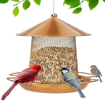 LBTING Bird Feeder, Wild Bird Feeders, Metal Lantern-Shaped — view 2