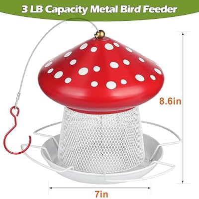 Bird Feeder, Heavy Duty Metal Bird Feeders for Outdoor Hanging — view 3
