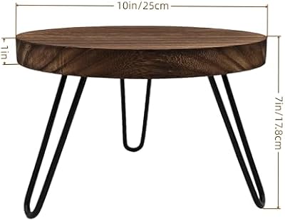 Wood Plant Stand Indoor Outdoor, 10'' Flower Planter Stands Fit 5-12'' Pot — view 3