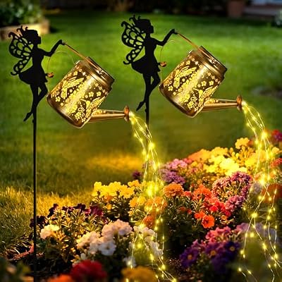 X-PREK Solar Lights Outdoor Waterproof Fairy Solar Watering Can Light — view 2