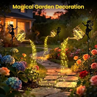 X-PREK Solar Lights Outdoor Waterproof Fairy Solar Watering Can Light — view 3
