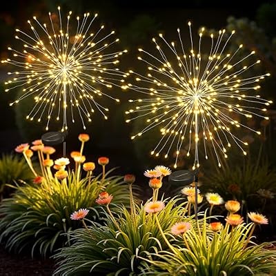 2Pack Solar Lights Outdoor, 120LED Firework Lights — view 2