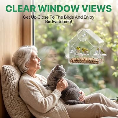 Window Bird Feeders with Strong Suction Cups, as a Bird Watching Gift — view 3
