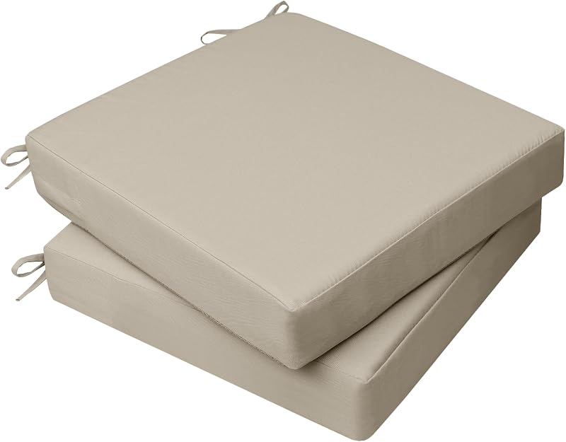 AAAAAcessories Outdoor Chair Cushions, 20 x 20 x 3 inches, Set of 2