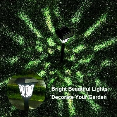 12 Pack Solar Lights with Cute Light Patten, 3 Lumens Cool White Led, for Pathway,Path, Patio, Yard, Driveway… — view 3