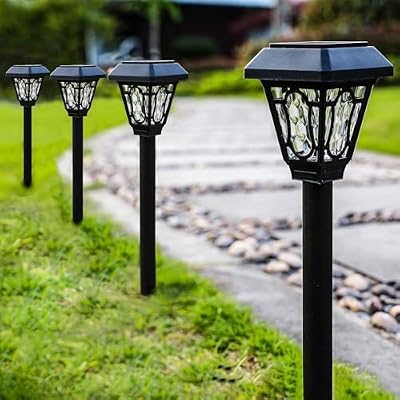 12 Pack Solar Lights with Cute Light Patten, 3 Lumens Cool White Led, for Pathway,Path, Patio, Yard, Driveway… — view 4