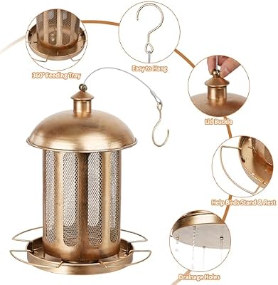 Bird Feeder, 4LB Large Capacity Bird Feeders for Outdoor Hanging — view 4