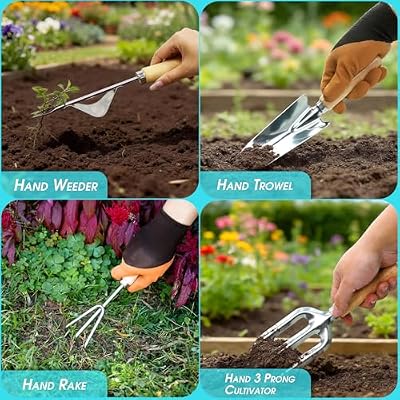 Garden Tool Set, 10 PCS Gardening Tools/Kit for Women,Gardener Gift — view 3