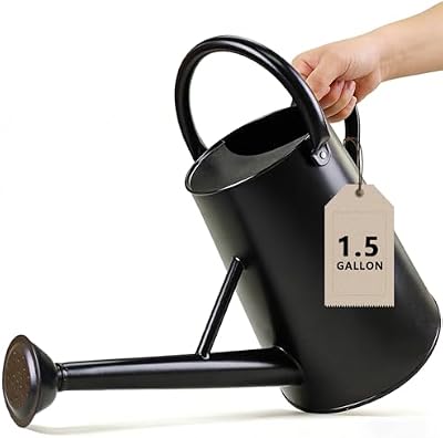 Watering Can for Outdoor&Indoor Plants，1.5 Gallon，Black — view 2