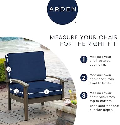 Arden Outdoor Deep Seat Cushion Set, 4-Pack, 24x24, Clark Blue — view 4